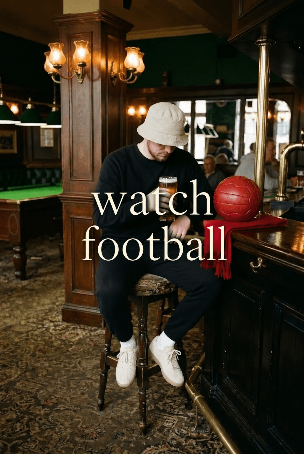 Fotball på storskjerm i en Oslo-pub